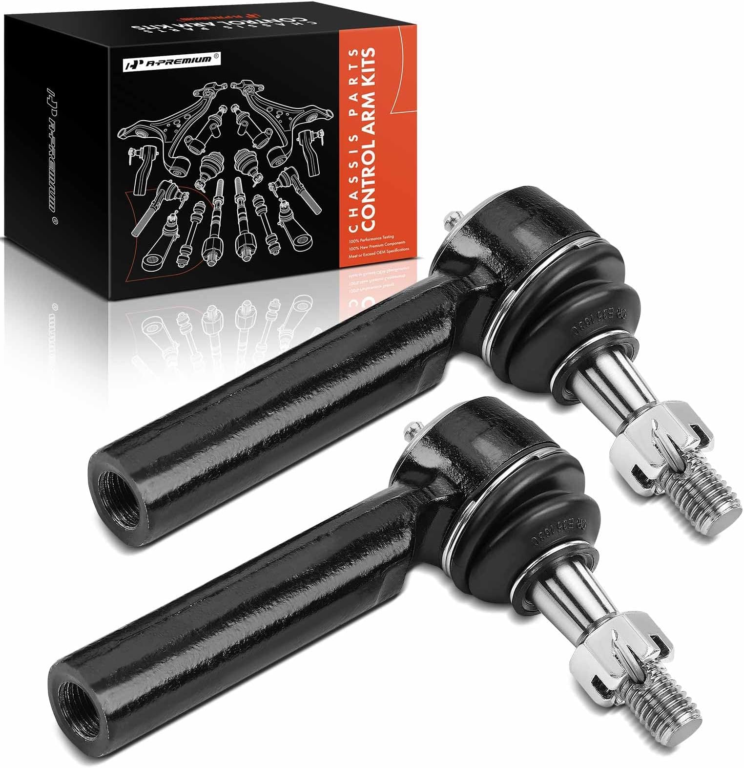 A-Premium 2 x Front Outer Tie Rod Ends, Compatible with Chevy Silverado 1500 14-19, Tahoe/Suburban 15-20 & GMC Sierra 1500 14-18, Sierra 1500 Limited 19, Yukon (XL) 15-20 & Cadillac Escalade 15-20