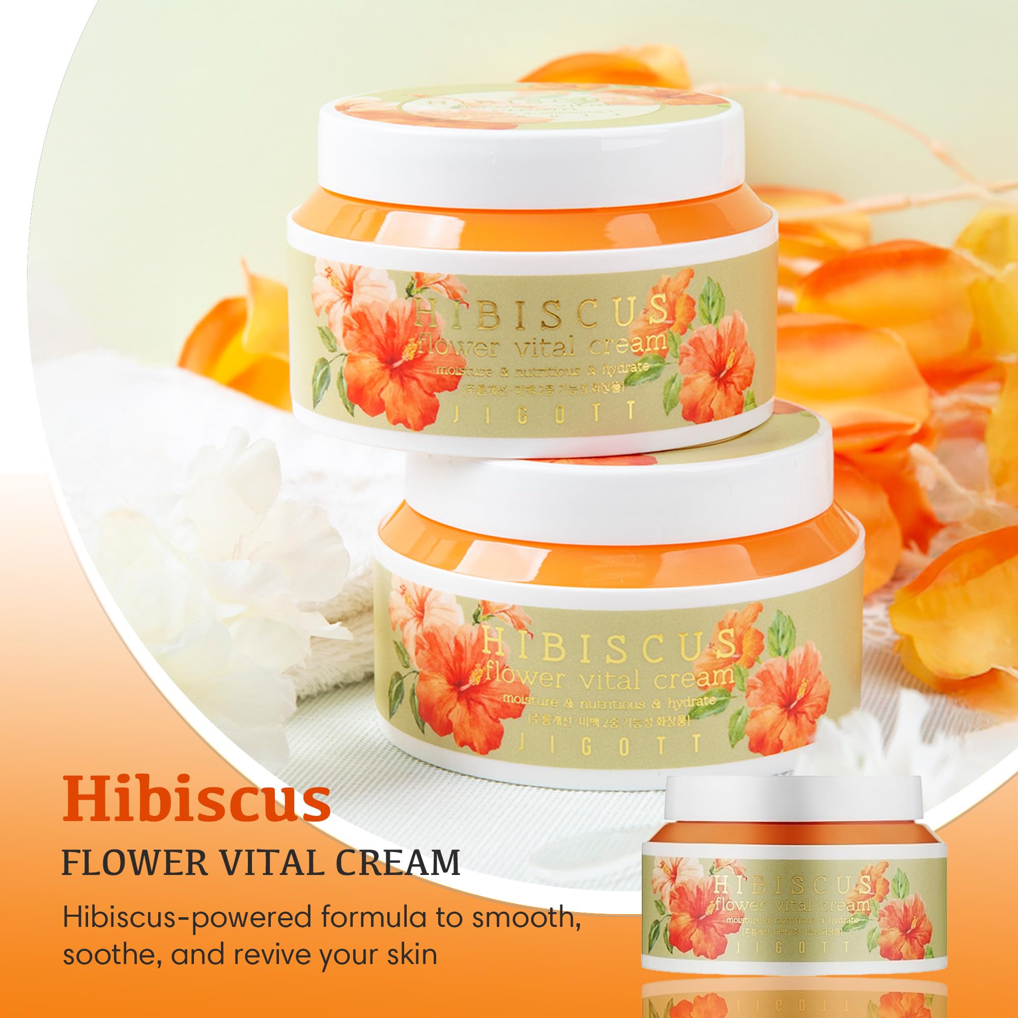 Amazon.com: Jigott - Hibiscus Flower Vital Cream 3.38 FL OZ/ 100ml
