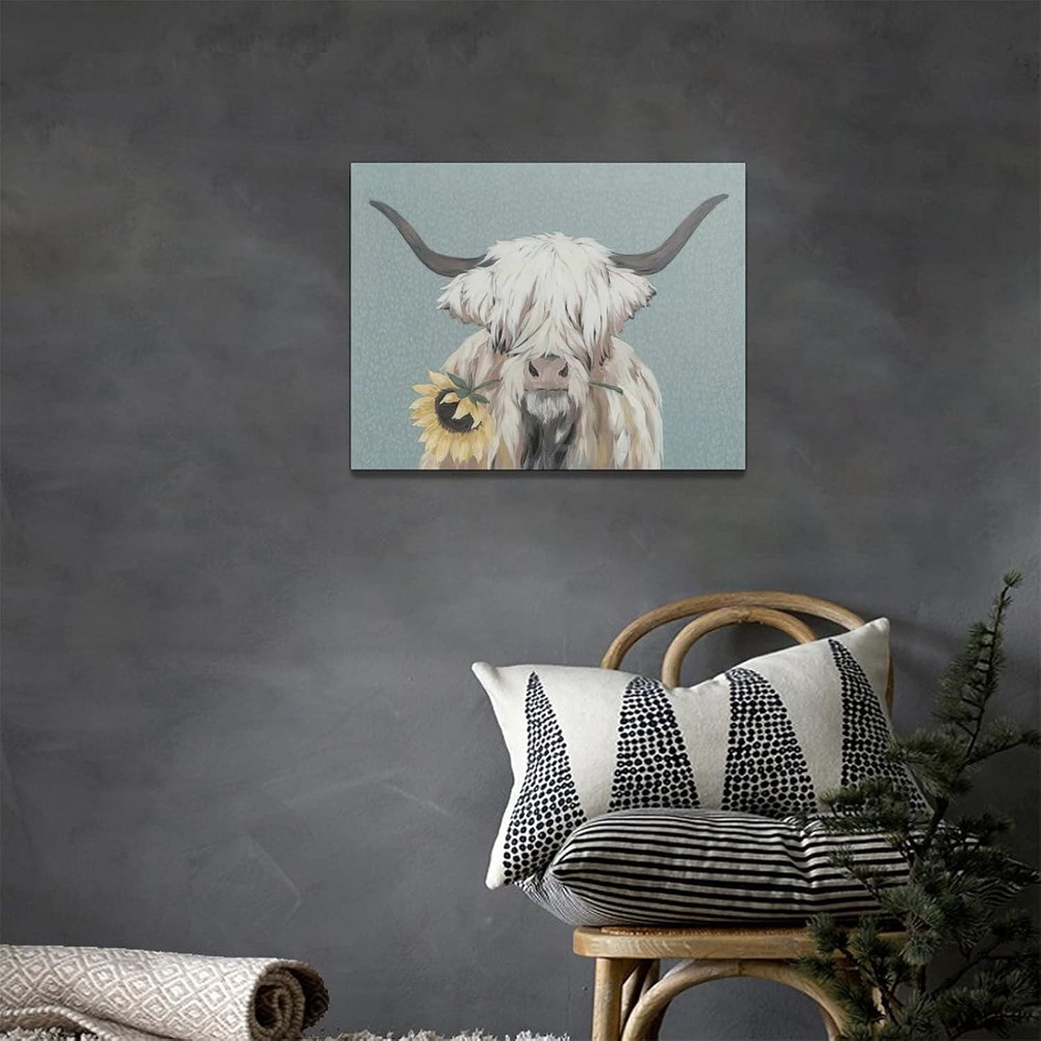 Imágenes De Vaca Para Baño, Decoración De Pared, Lienzo Con