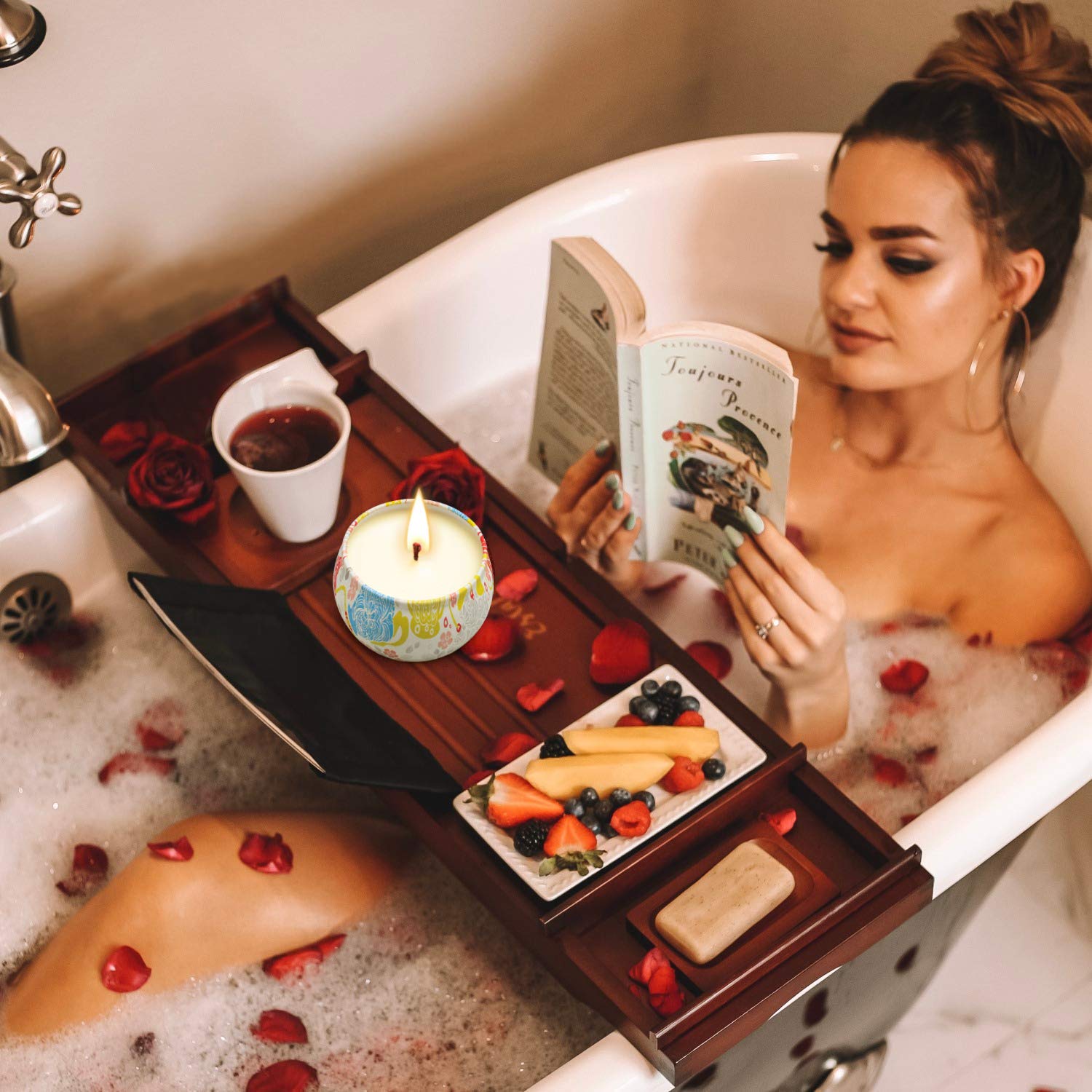 TOFU Candele Profumate Set Regalo,100% Cera di Soia Naturale per Donna, Alleviare Lo Stress e Aromaterapia Regalo Adatto per Compleanno, Festival