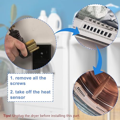 Miniatura 6 de MCK49049101 Reemplazo de la cubierta de la pantalla del filtro de pelusa de la secadora para LG Kenmore reemplaza DLGX3701W DLEX3700W DLEX3370V