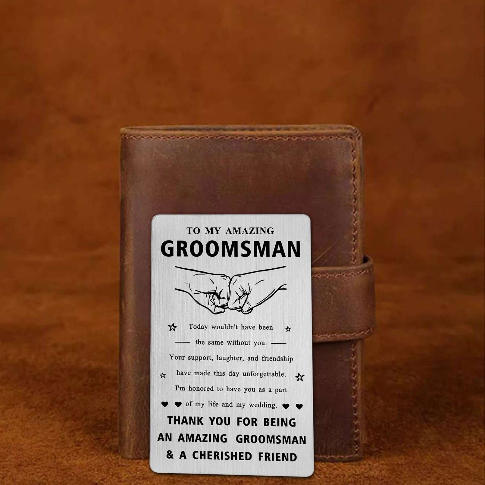 Richesele Groomsmen Thank You Gifts from Groom, Groomsmen Proposal Wedding Day Wallet Card Gift - Image 4