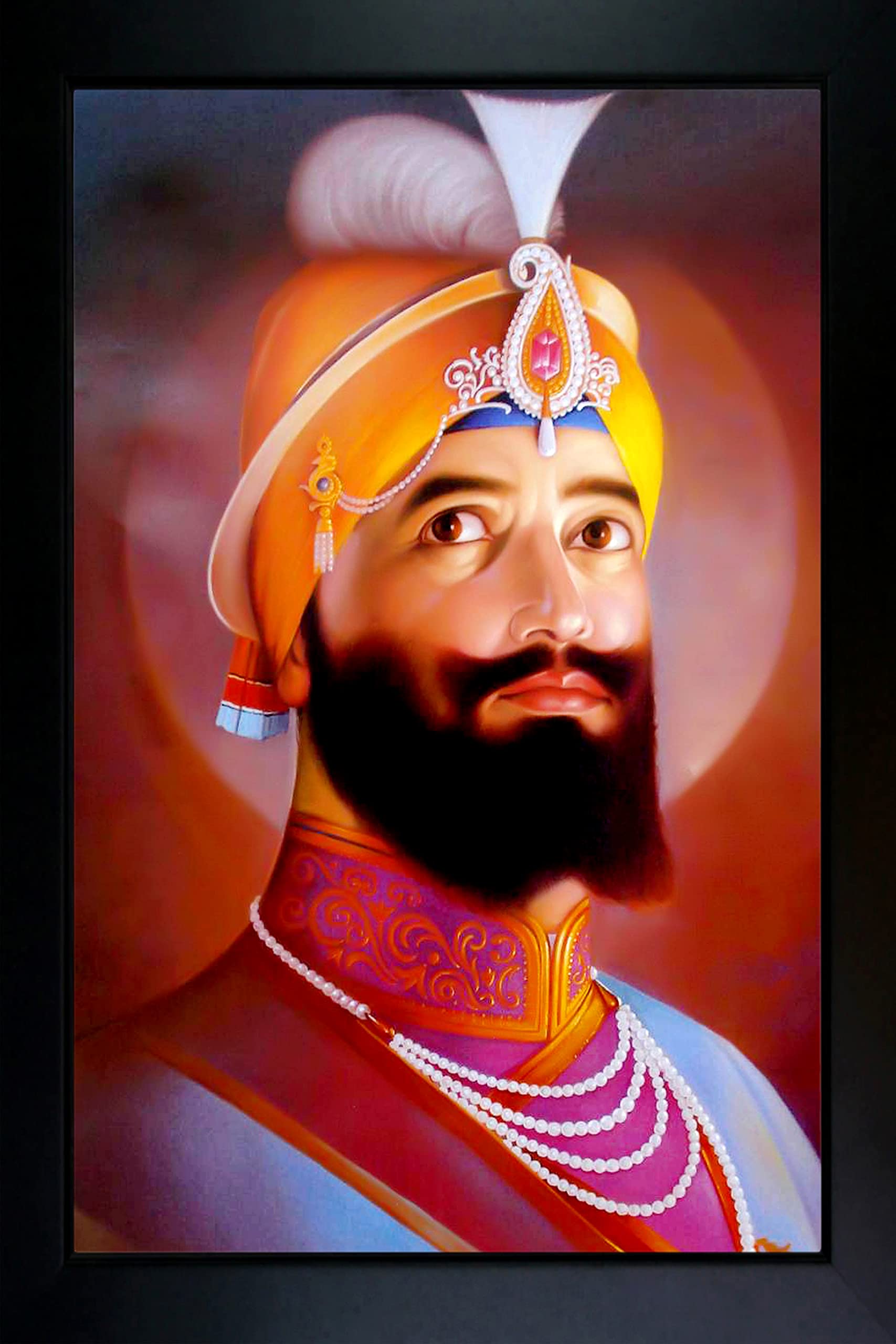 RV SALES Guru Gobind Singh frame Wall Painting For Home Decoration And Gifting (10x14 inch)