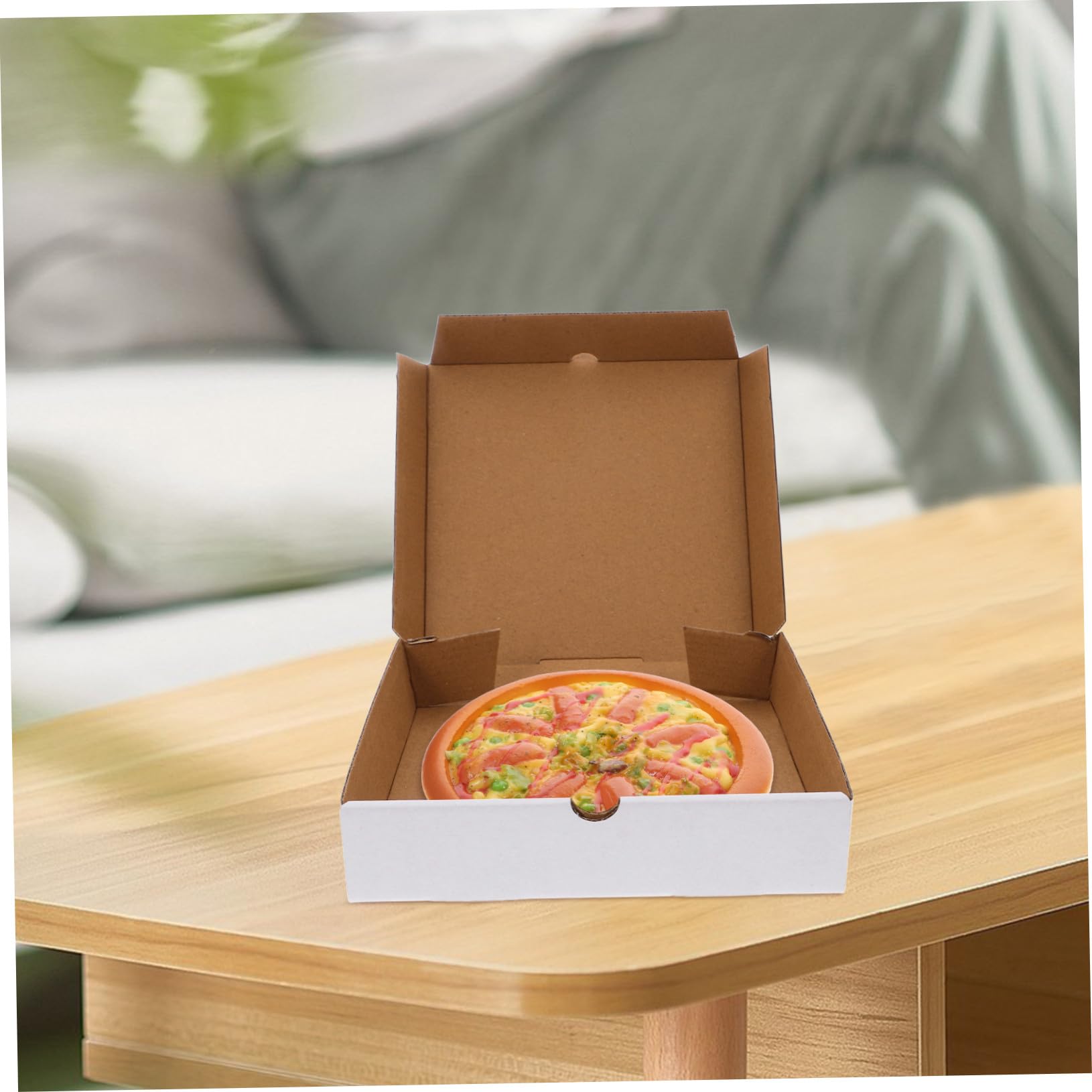 30 Szt. Szt Białych Falistych Pudełek Pizzę z Kraftowego Papieru Cali Wielokrotnego Użytku Wytrzymałe Opakowania Do Przechowywania i Transportu Pizzy Ciast Oraz Ciastek Utrzymujące