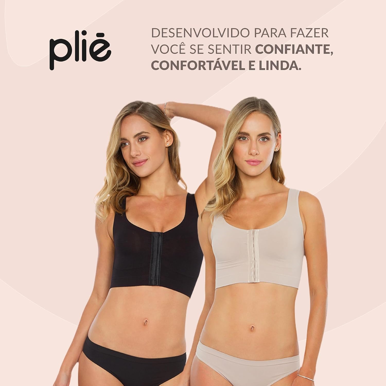 Sutiã Regata Sutiã Modelador Control Regata sem Bojo com Abertura Frontal pliēFeminino