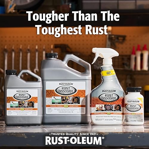 Vista 19 de Rust-Oleum Eliminador de óxido para remojar y bañar; removedor de corrosión resistente para herramientas metálicas, automóviles, bicicletas