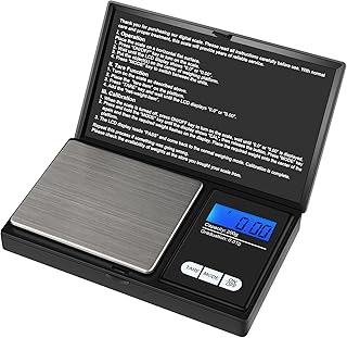 Reteck Waga kieszonkowa 200/0,01 g, 200 x 0,01 g, cyfrowa waga kieszonkowa, do złota, monet, z wyświetlaczem LCD, do biżuterii