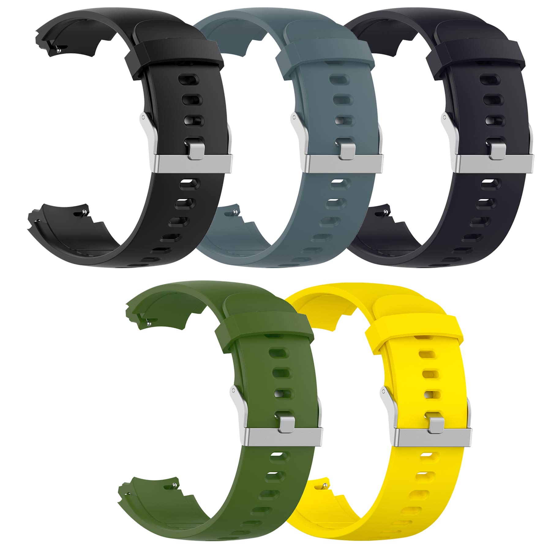 Bracelet de rechange en silicone souple pour montre connectée Amazfit Verge Lite (pas de tracker, bracelets de rechange uniquement)