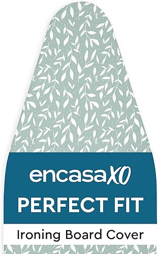Miniatura 31 de Encasa XO Funda y almohadilla para tabla de planchar de 49 x 18 pulgadas, acolchado de fieltro de 0.118 in de grosor, ajuste y bloqueo de cordón,
