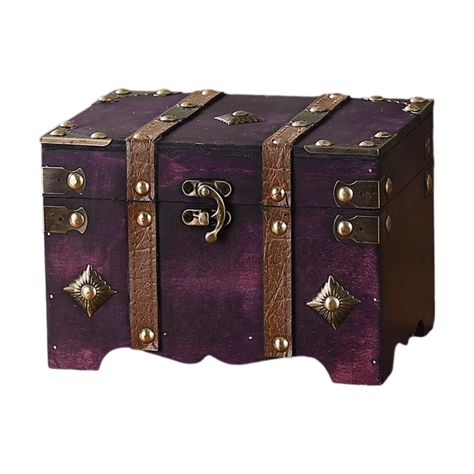 APGLSXY European Wood Suitcases Spacious Handheld Travel Trunk for Collector and Enthusiasts Daily Casual Use Travel Suitcases