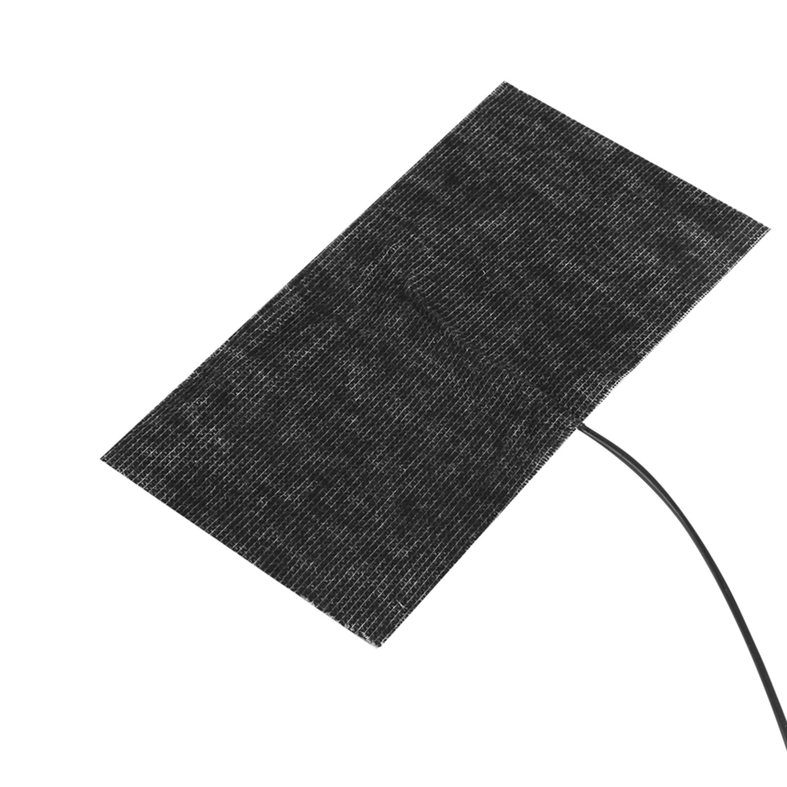 Gedourain 1 szt. Czarna Mata Grzewcza z Włókna Węglowego 5 V USB 20x10 Cm Pad Ciepły Koc na Ramiona, szyję, talię, Plecy, Brzuch i poduszkę lub Legowisko dla Zwierząt