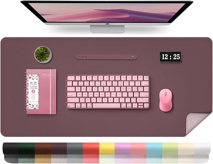 BLESWIN Leather Desk Pad Protector