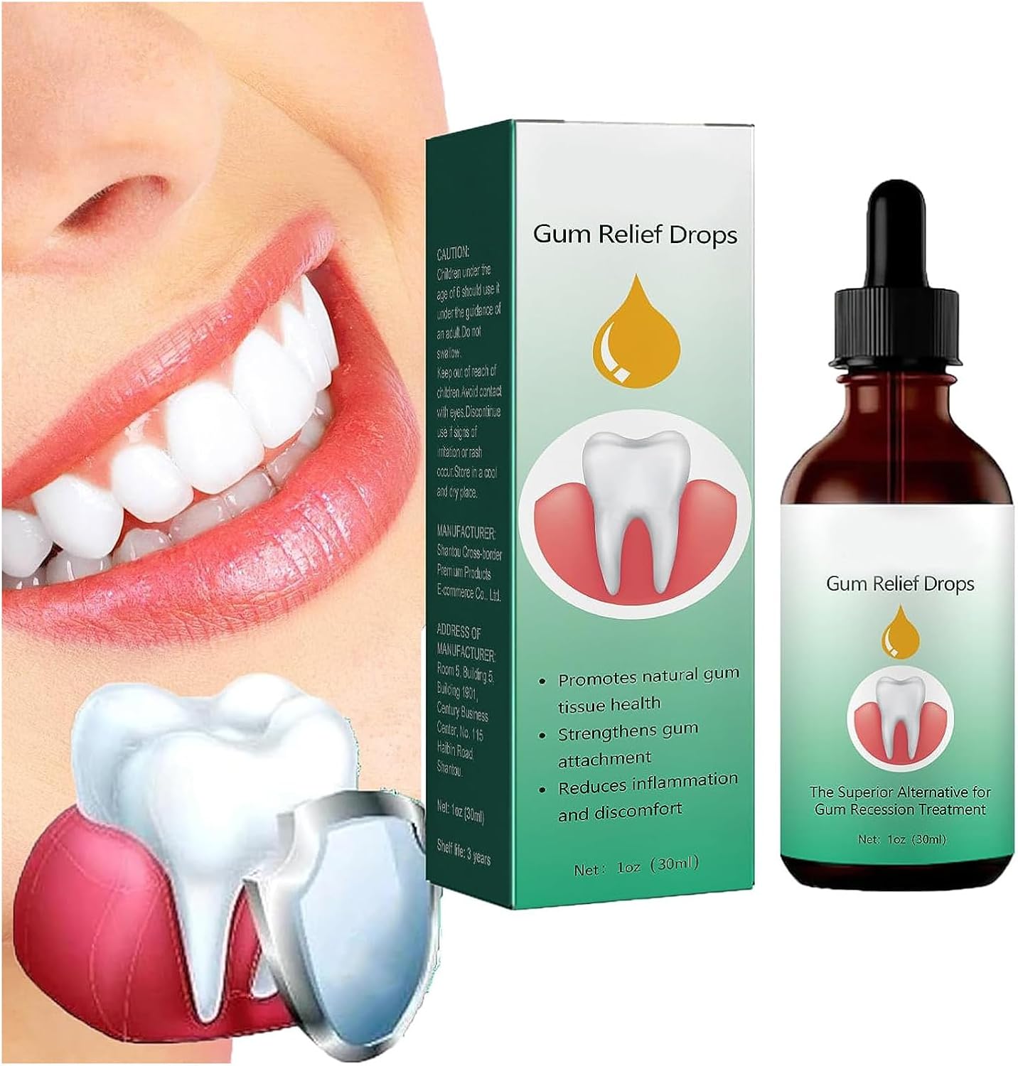 Dentizen Gum Regrowth Drops, Dentizen Gum Therapy Gel, Gum Regrowth for