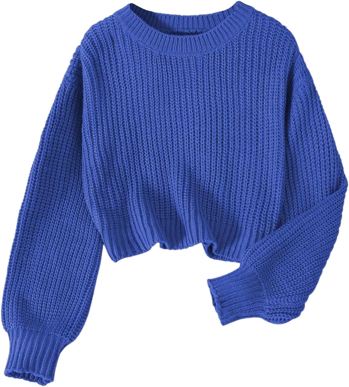 Girl's Cropped Sweaters Long Sleeve Pullover Jumper Tops Knitwear Fall Outfits