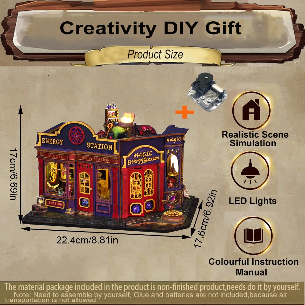 Kit fai da te in miniatura con mobili, mini kit per la creazione di decorazioni natalizie per adulti per costruire decorazioni natalizie di Halloween, regali per familiari o amici (senza