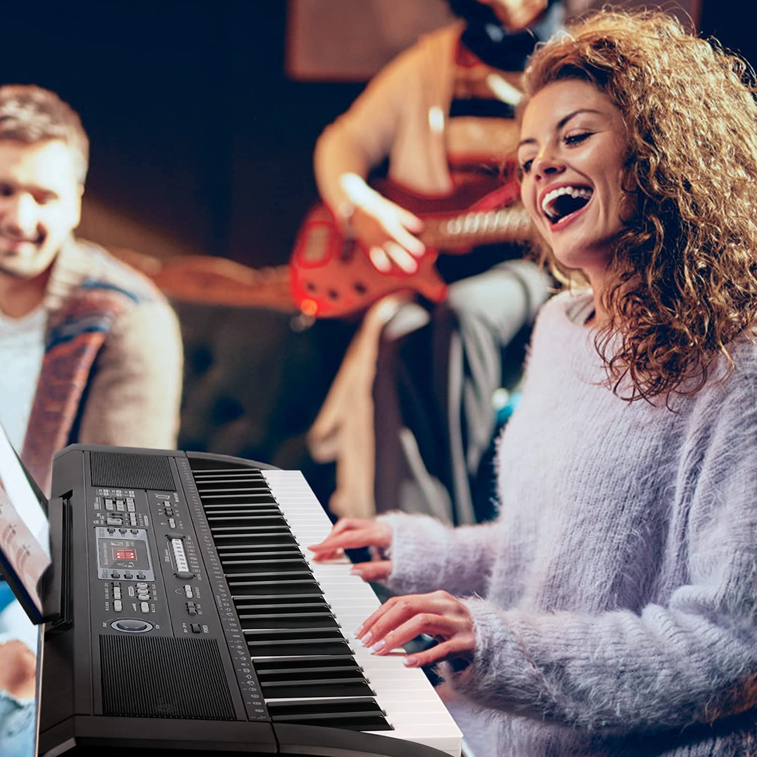 Buy Souidmy C140 Beginner Piano Keyboard, Fullsize 61 Key Electric