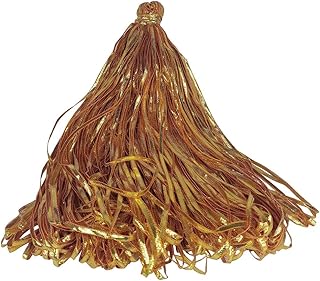 De-Ultimate Cwg0236-03 (150 Mtr और 0.5cm चौड़ाई) रिंकल गोल्डन गोटा ट्रिम लेस और बॉर्डर ब्राइडल ड्रेस सूट साड़ी फॉल्स लहंगा कढ़ाई डिजाइनिंग अलंकरण शिल्प, सुनहरा