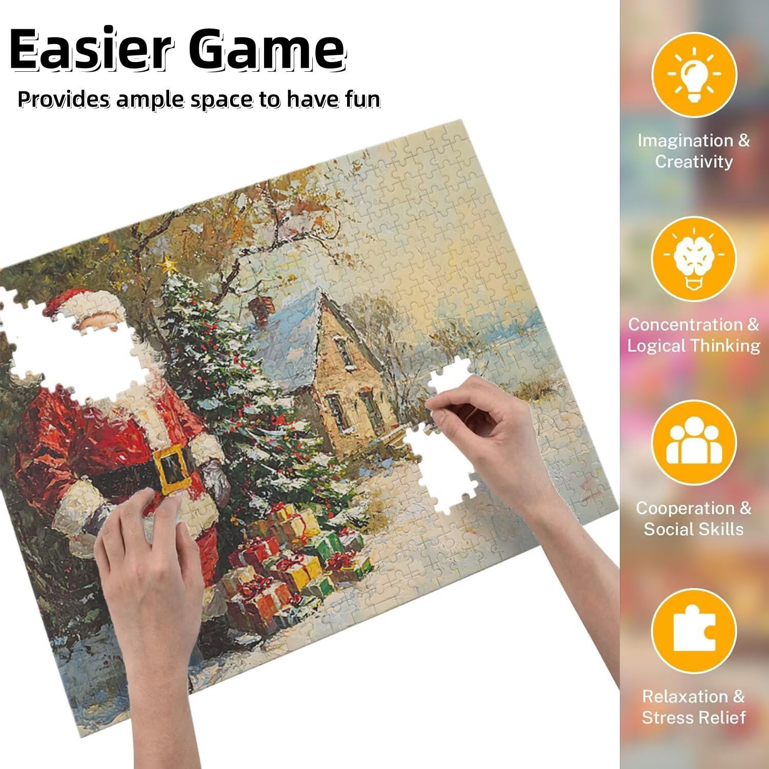 Jigsaw Puzzle, 5000 Pezzi Puzzle Classici, Natale Puzzle Rilassamento Intelligence, Mpossibile Difficile Puzzle Impegnativo per Adulti Puzzle Gioco Familiare, Regalo per Amore Amico Vecchiofr0-527