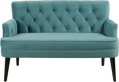 Jennifer Taylor Home Mia Settee, Arctic Blue