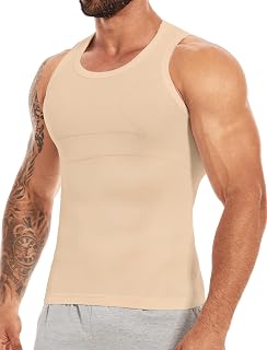 MISS MOLY Men's Shapewear Sleeveless Body Shaper Elastic Tummy Control Undershirt T…