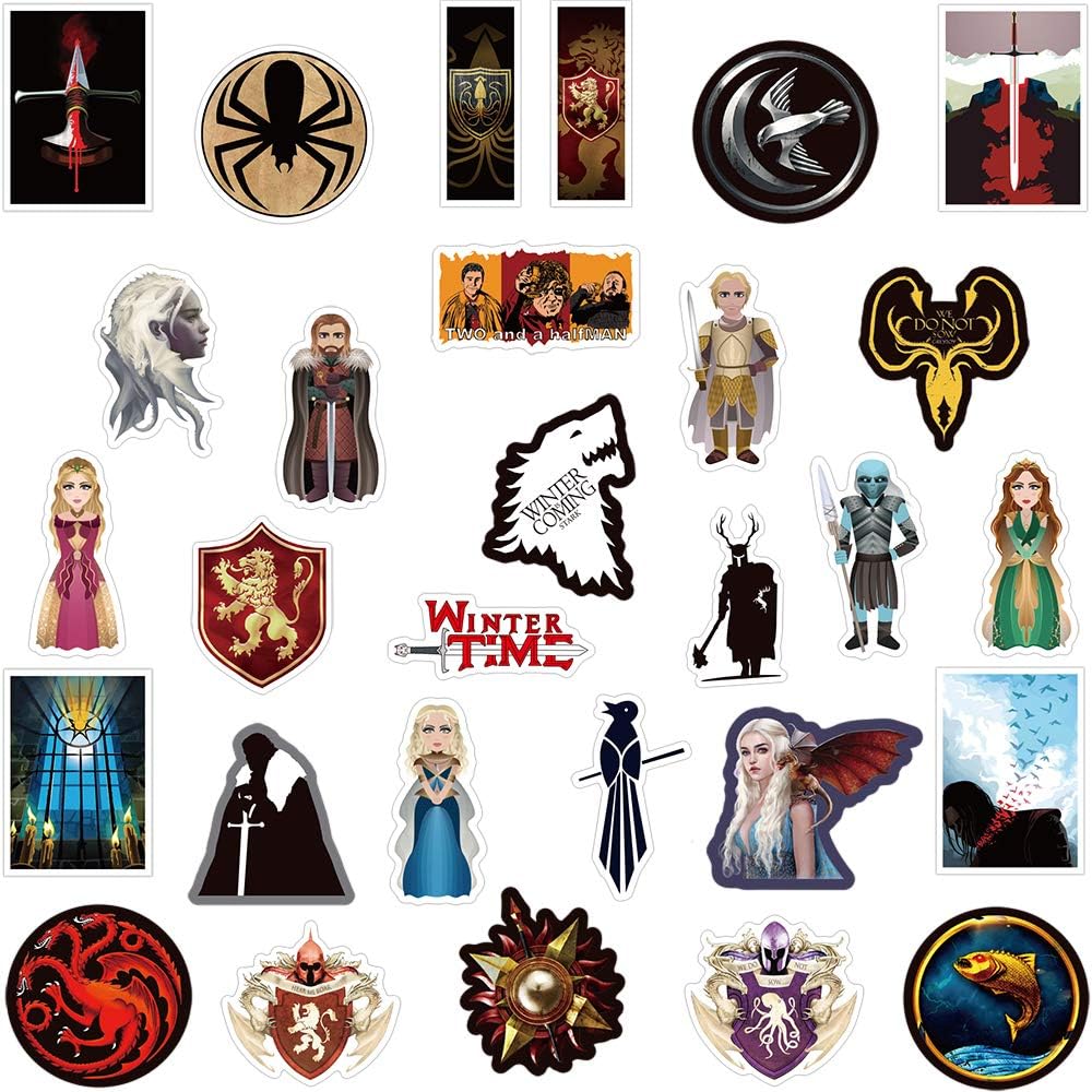 TV Drama Program Sticker Pack [100 pcs] Vinyl Stickers for Water Bottles,Skateboard,Bike,Luggage,PS4,Xbos one,iPhone,Laptop-Party Favors for Adults,Teens,Boys and Girls-Graffiti Decal-Waterproof