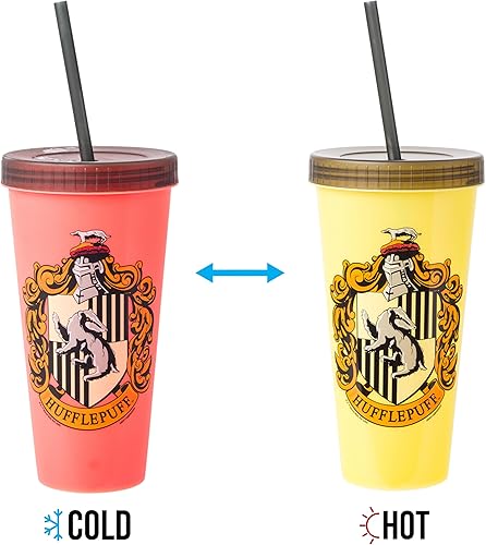 Miniatura 9 de Silver Buffalo Harry Potter House Crests - Vasos de plástico que cambian de color, 24 onzas