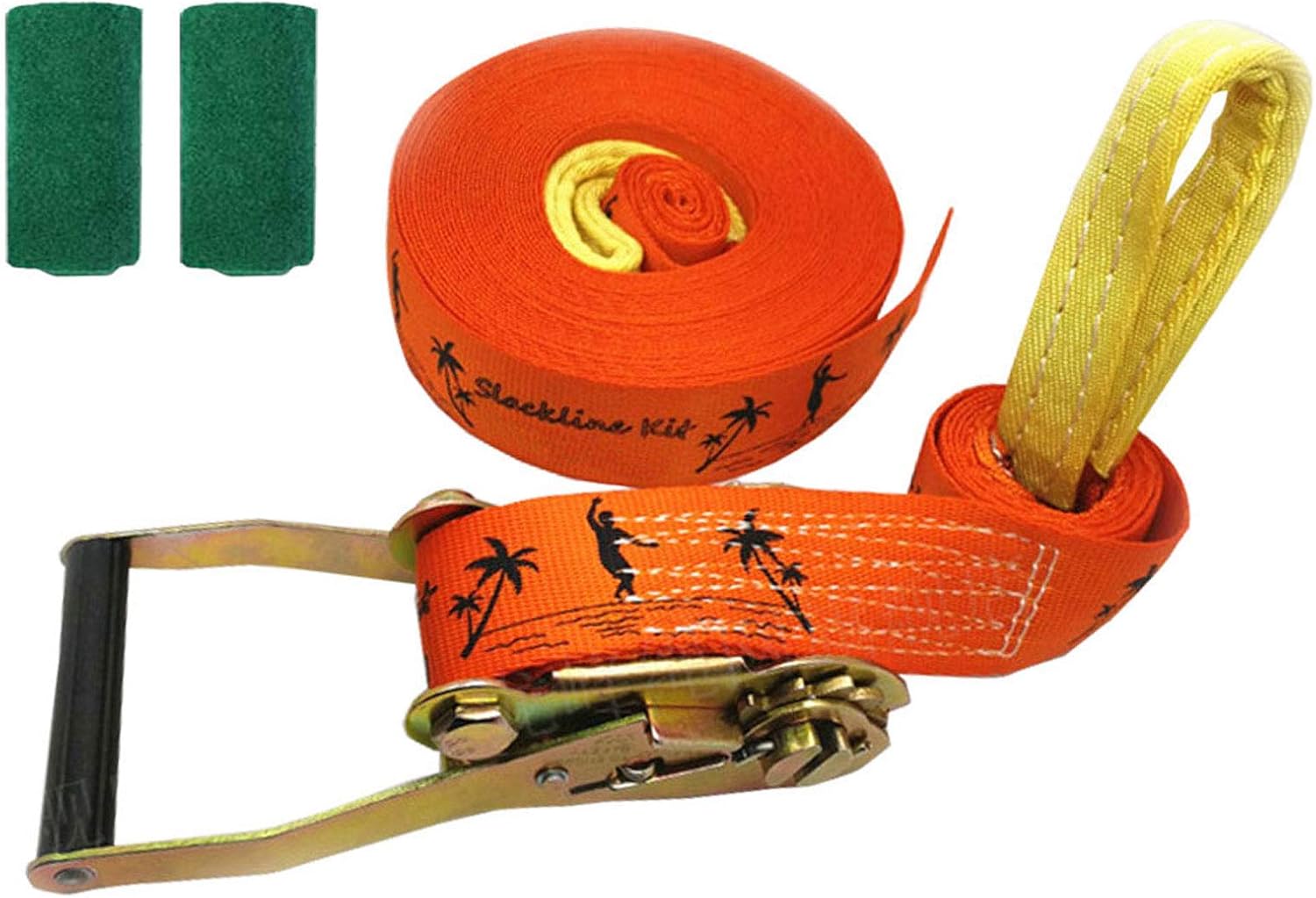 Slackline Slackline dla dorosłych i dzieci, do treningu równowagi, trwały poliester, długość od 15 m do 30 m, idealna do użytku na trawie, na plażę i w parku