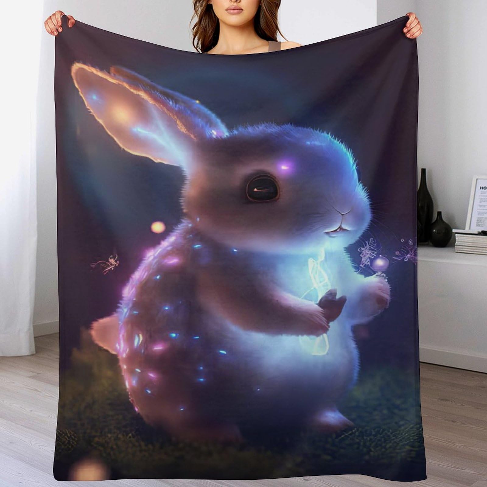 Couverture lapin flanelle pour des soirées cocooning douillettes au salon