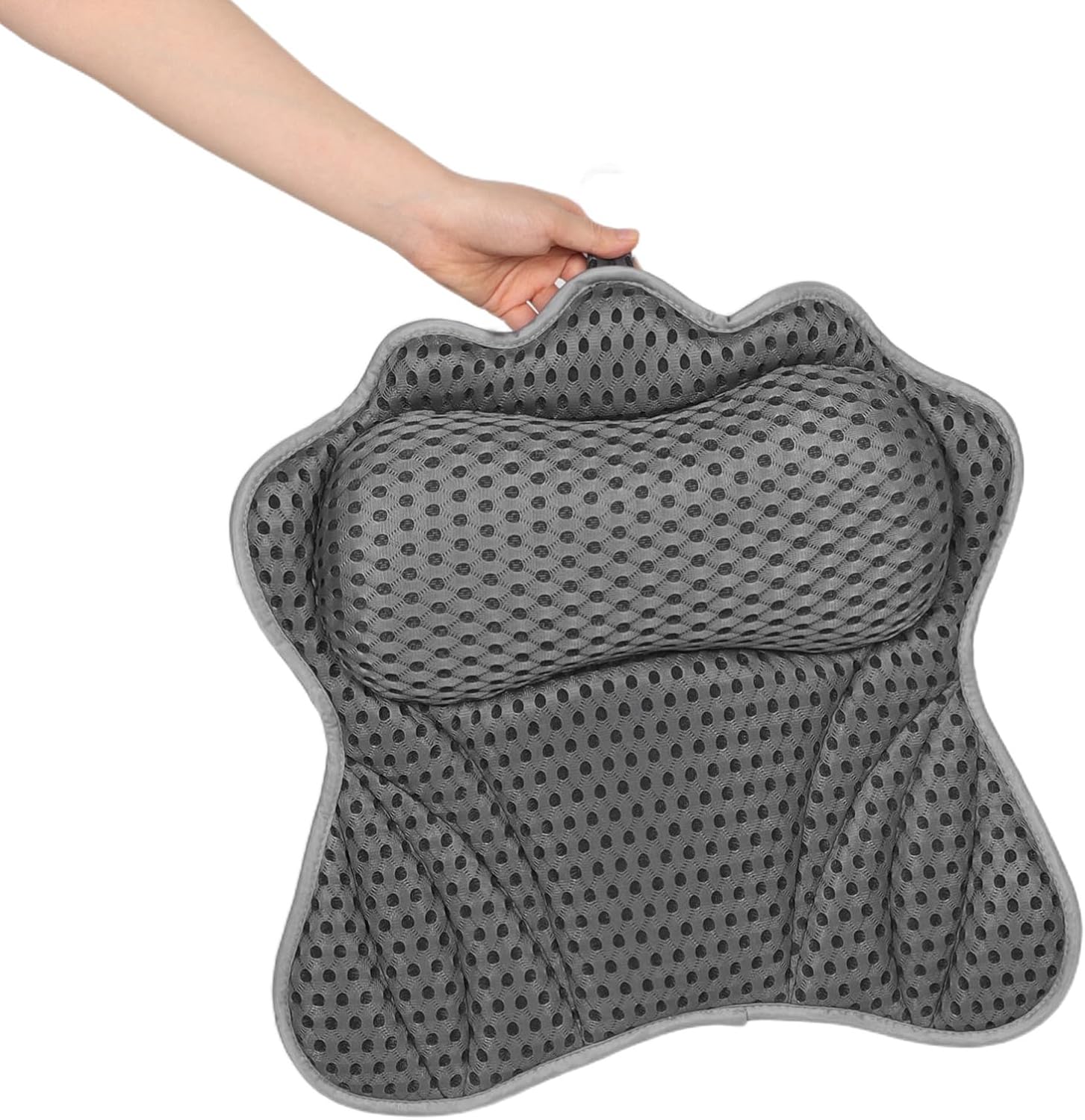 Ipetboom Soft Butterfly Bath Pillow with Suction Cups Breathable Air Mesh for Neck and Back Support Spa Bathroom Accessory for Relaxation