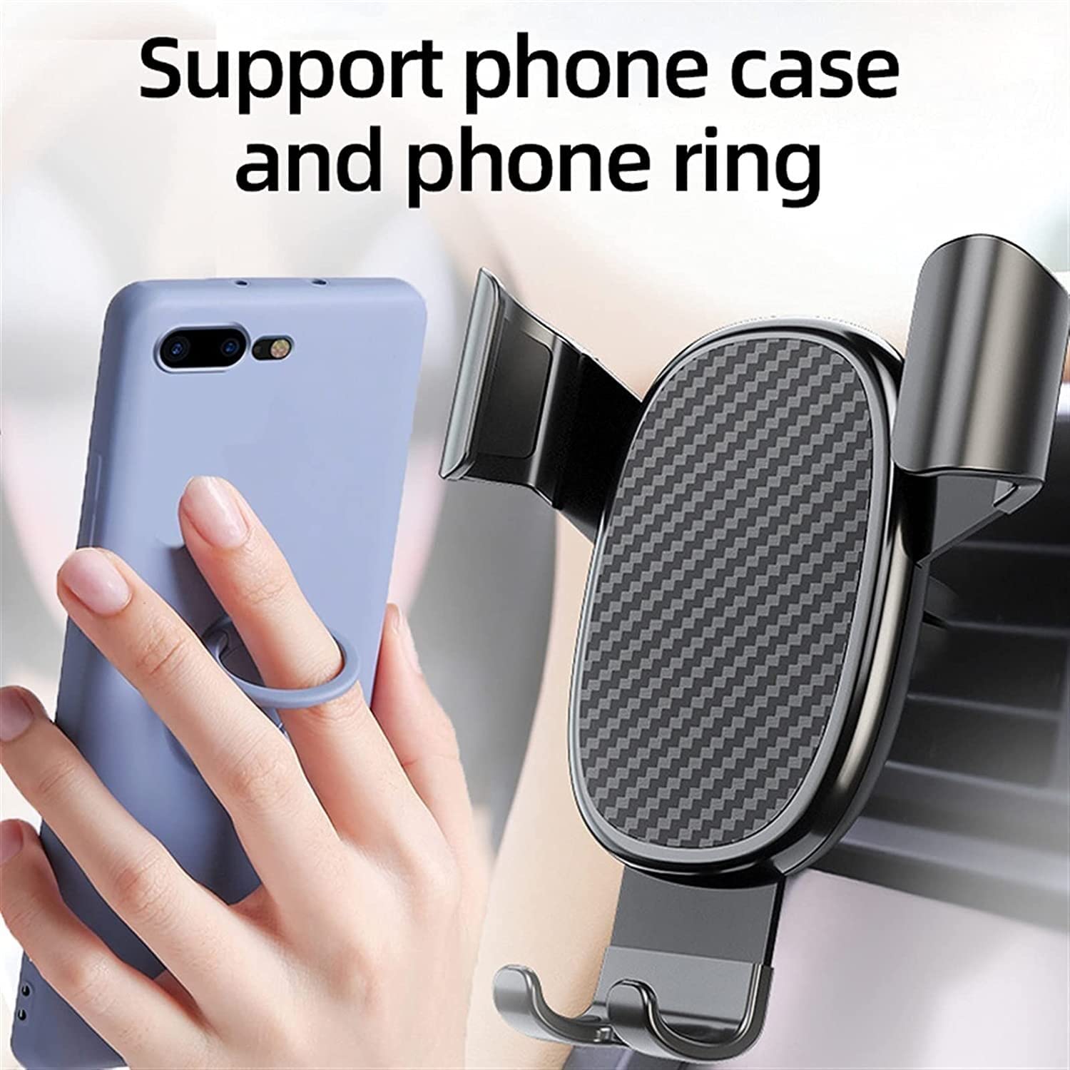 Supporto per telefono da auto Supporto per telefono stabile In auto Supporto per bocchetta dell'aria Supporto per smartphone Staffa fissa Accessori mobili Durevole Robusto
