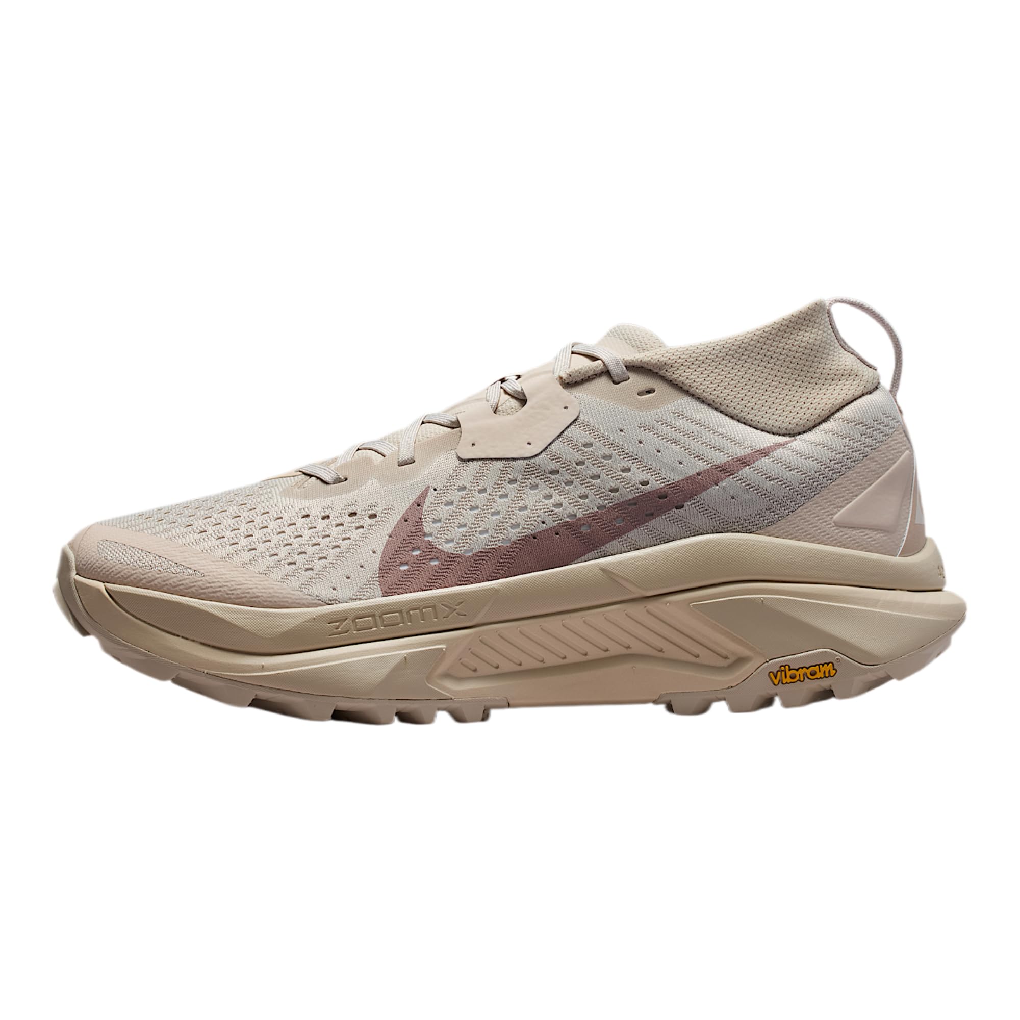 ACG Zegama Men's Trail Running Shoes (Cream II/Safety Orange/Light Orewood Brown)