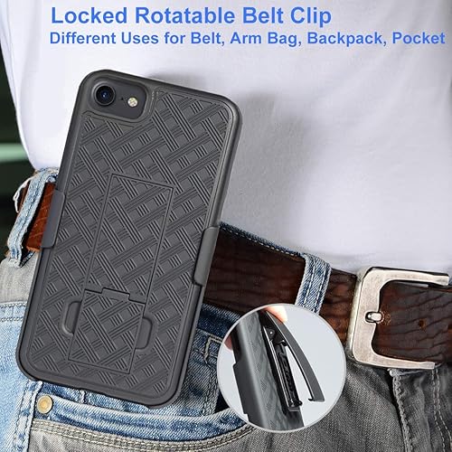 Miniatura 28 de Ailiber Funda compatible con iPhone 15 Pro Max, funda para iPhone 15 Pro Max con lente de cámara y protector de pantalla, soporte giratorio