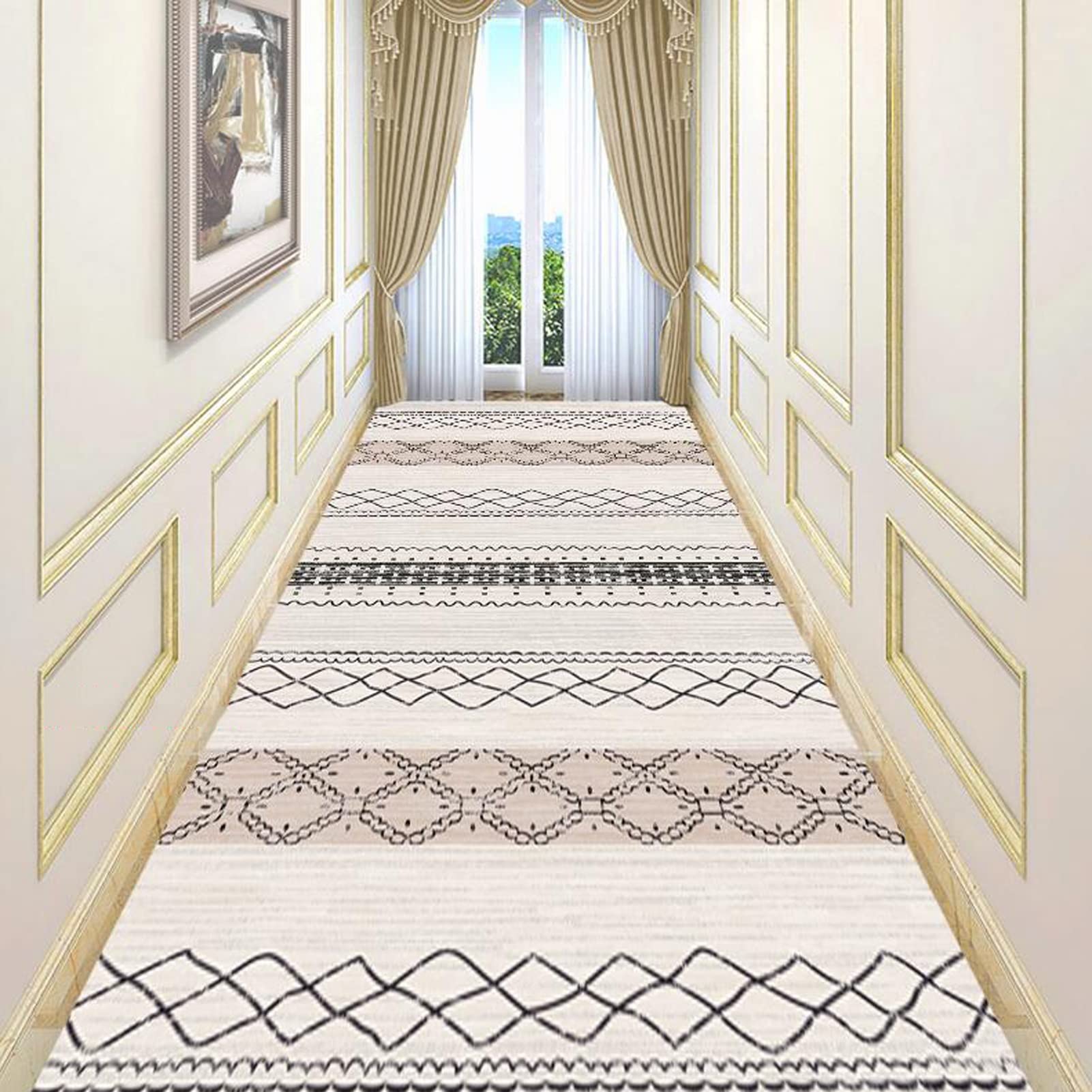 HLUONGTN Rug Runners for Hallways, Extra Long Carpet Kitchen Bedroom Entryway Corridor Carpet Runners/60X300Cm