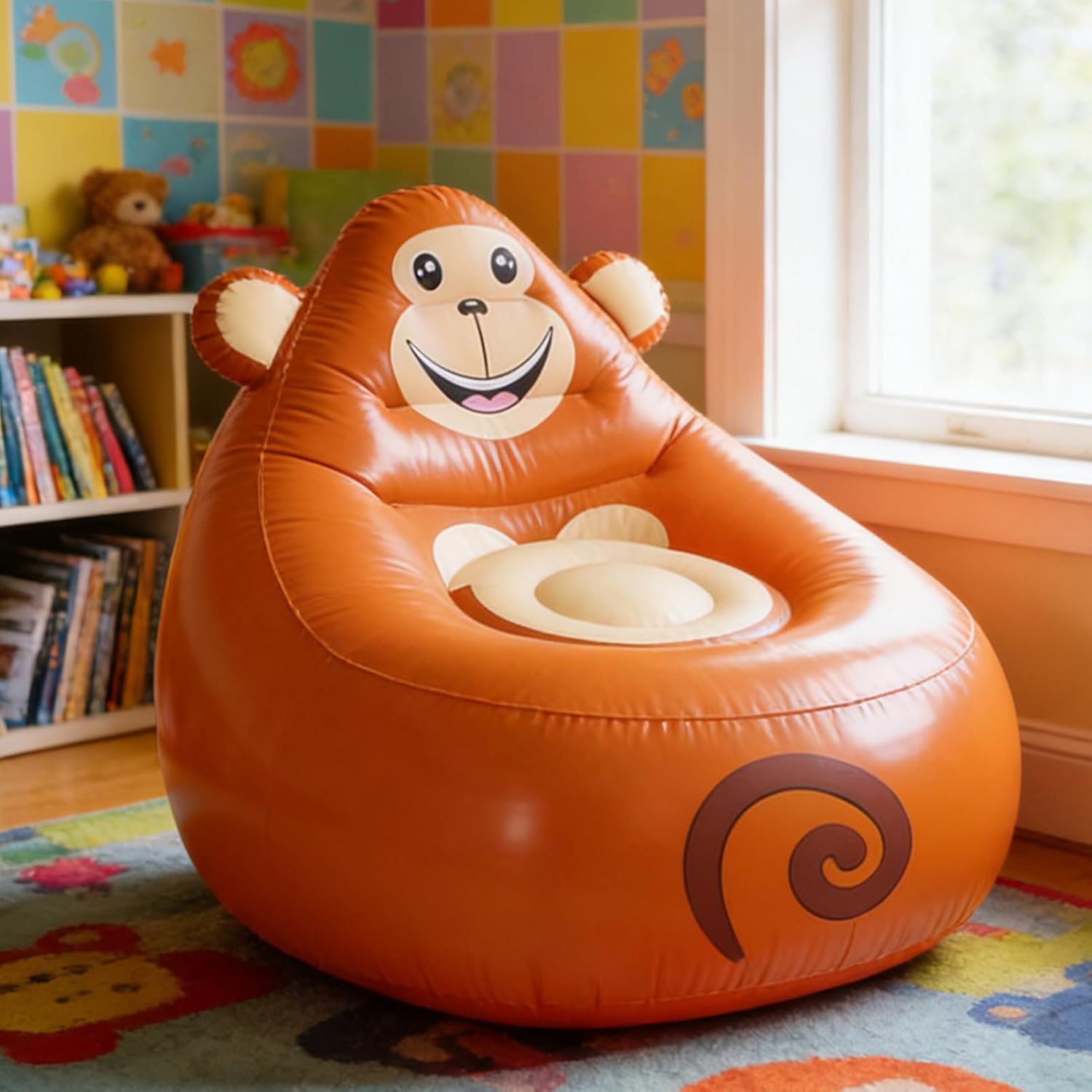 エアチェア - 動物の形をした持ち運び可能な軽量シート - アウトドアソファ,子供向け キャンプ ビーチ 旅行 パティオ バックヤー