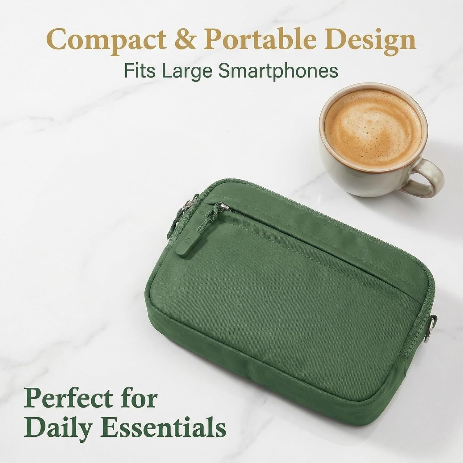 Wristlet Wallets for Women, Checkered Quilted Crossbody Bag with 4 Zippers, Multi-Function Purse for Daily Use