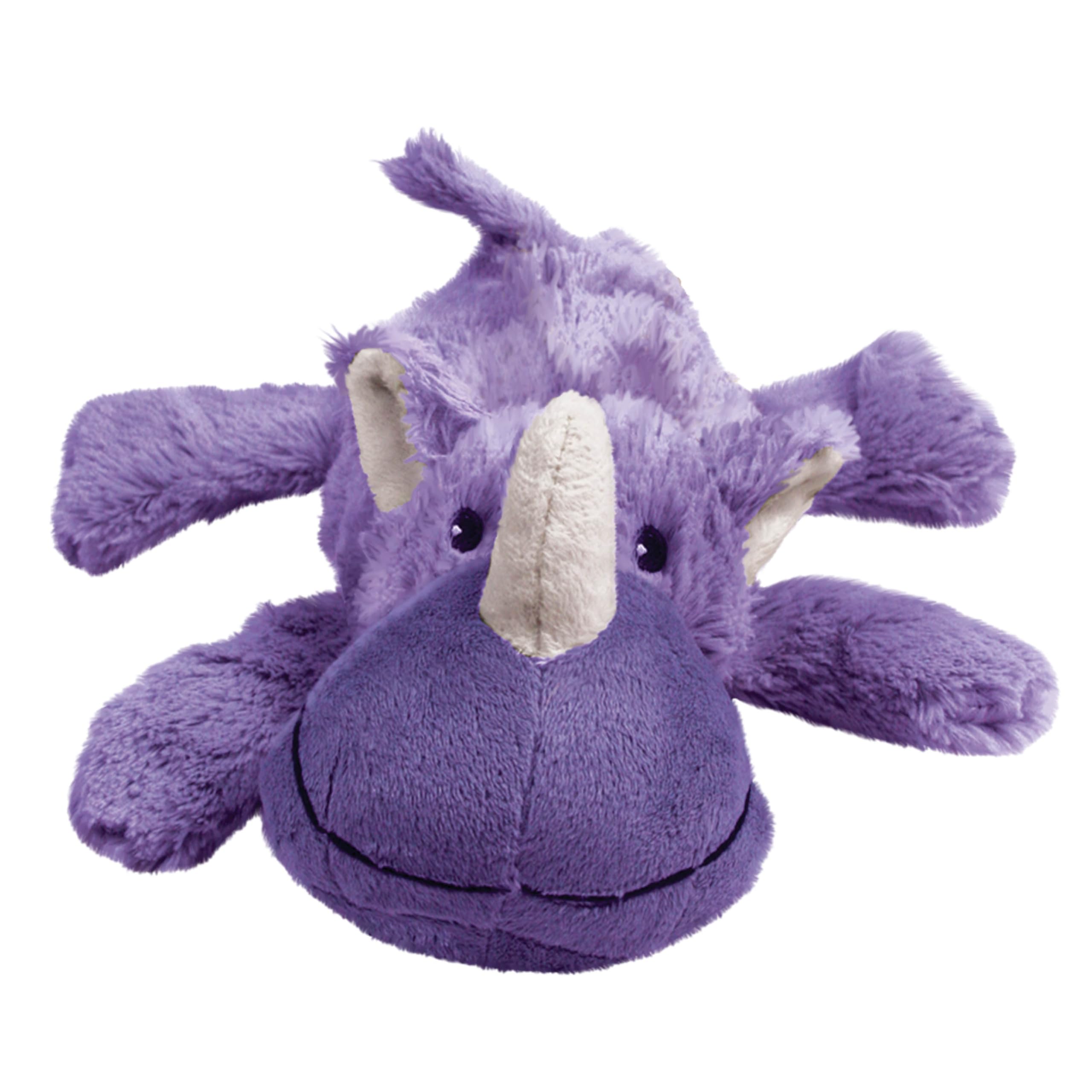 KONG - Cozie™ Rosie Rhino - Indoor Cuddle Squeaky Plush Dog Toy - For Small Dogs, Purple