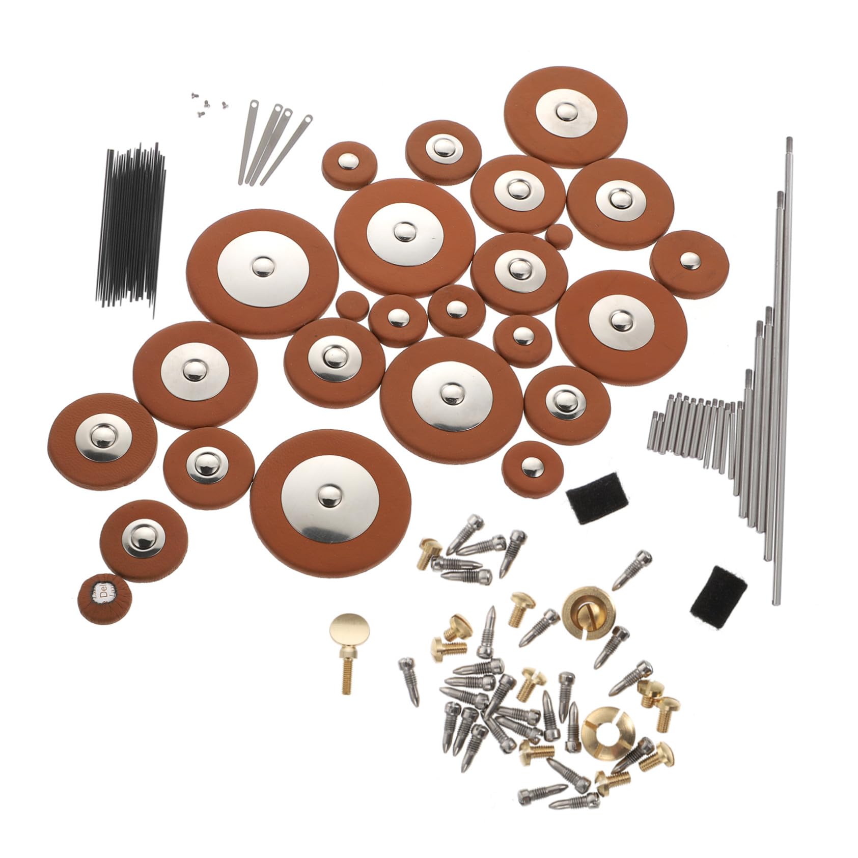 Altsaxophon Reparaturwerkzeugset aus Metall und Schafsleder für Selbstgemacht Wartung und Ersatz Defekter Teile Instrumentenzubehör für Musiker und Zufällige Farbe