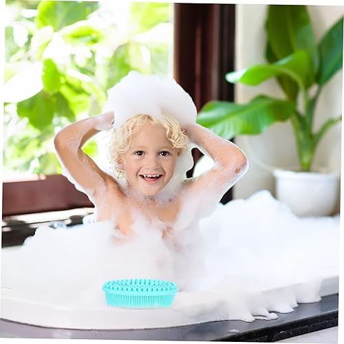 Miniatura 8 de Cepillo de ducha de silicona de doble cara suave para el desarrollo sensorial táctil, masaje del cuero cabelludo para limpieza de la piel y