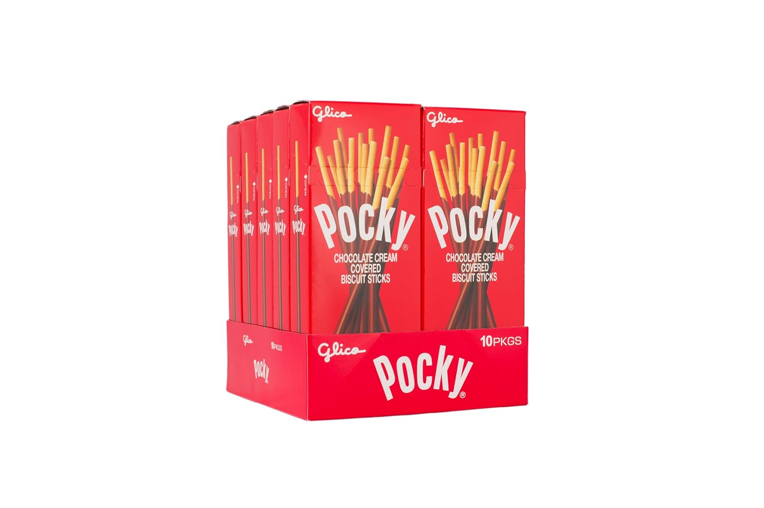 Pocky Cookies & Cream Biscuit Sticks – Creamy Cookies & Cream-Covered Crunchy Snack, Mess-Free and Perfect for Sharing – (Pack of 10)
