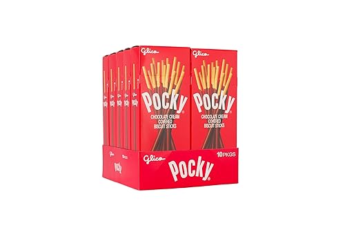 Miniatura 3 de Glico Pocky, palitos de galletas cubiertos de crema y galletas, 9 paquetes individuales, bolsa de 4.57 onzas, caja de exhibición de 5