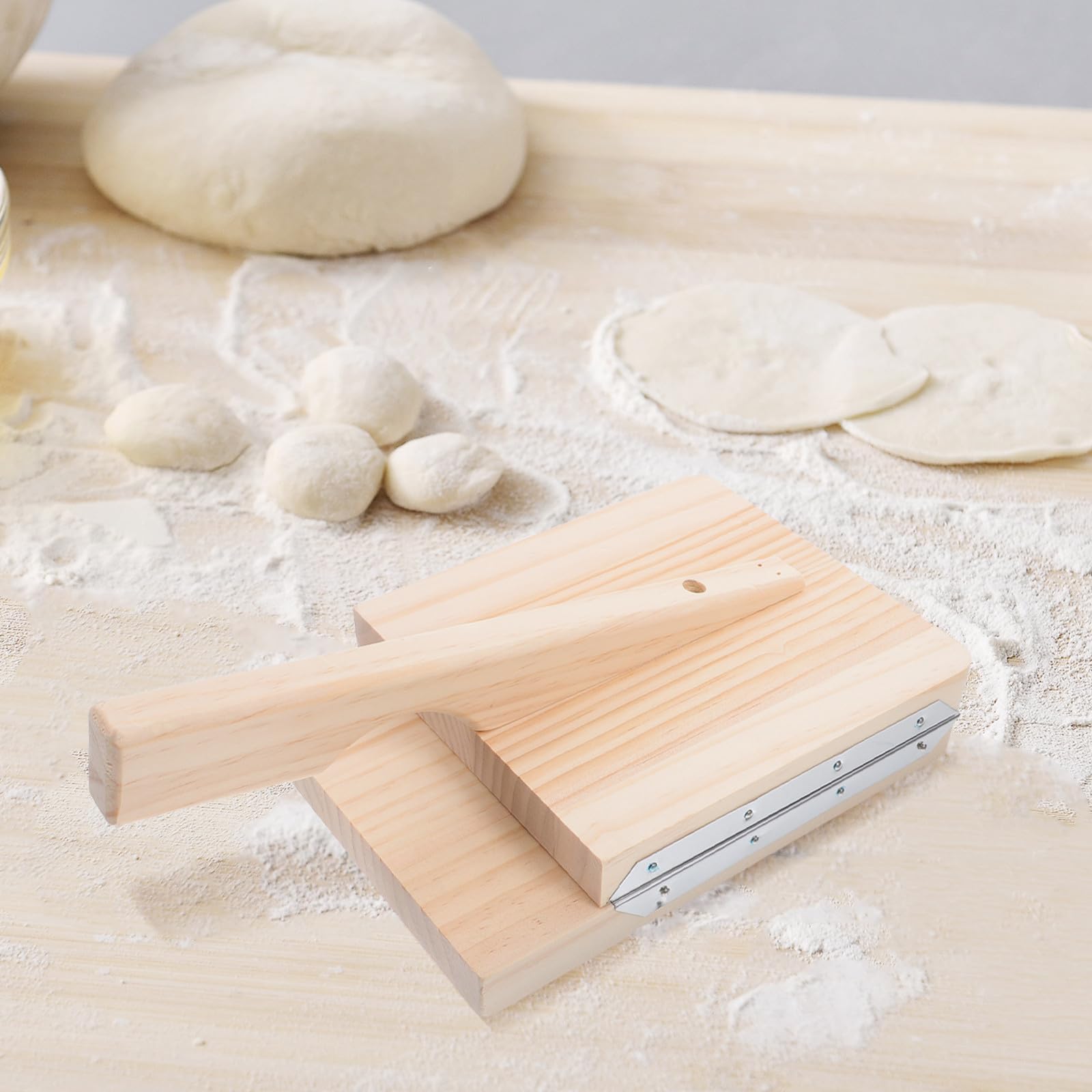 iplusmile Holzpresse Teigtaschenpresse für Einfache und Stabile Bedienung für Teigtaschenform und Küchengebrauch bei Zubereitung von Knödeln