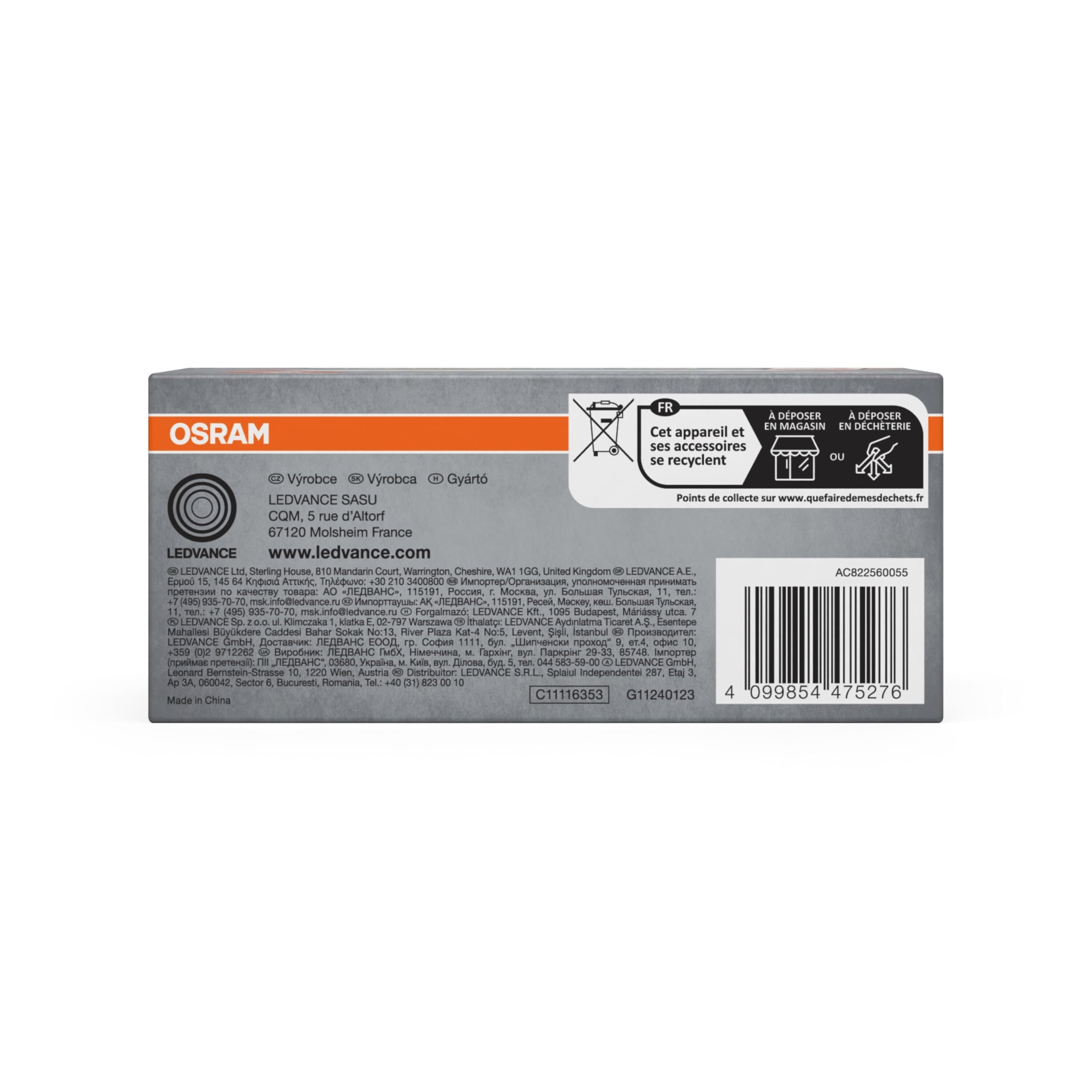 OSRAM SMART+ Matter Recess Slim LED Downlight Biały 120mm, 8W, 550lm, TW 3000-6500K, Matter WiFi, Alexa, Wpuszczany
