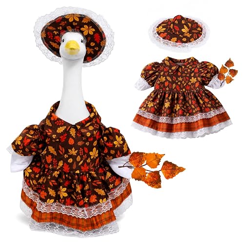 Porch Goose Fall Outfit Thanksgiving 23" Goose Clothes Lawn Yard