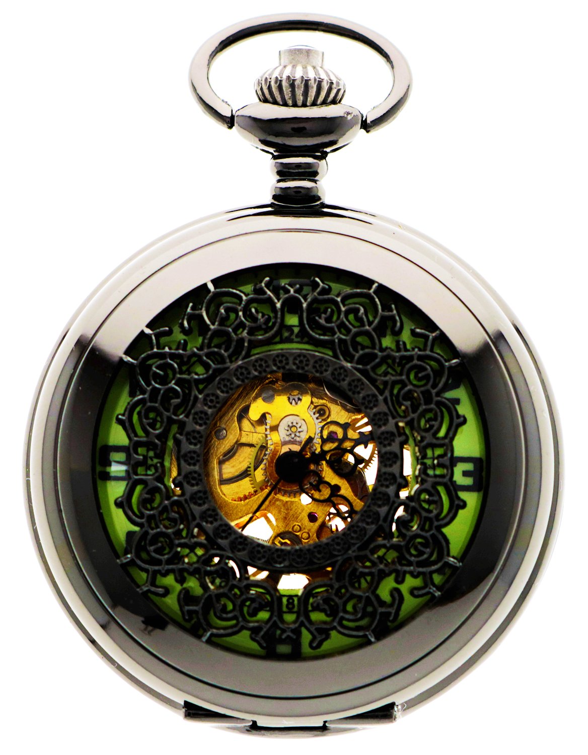 Men’s Pocket Watch with Chains Steampunk Mechanical Pocket Watches Christmas Graduation Birthday Gifts Fathers Day