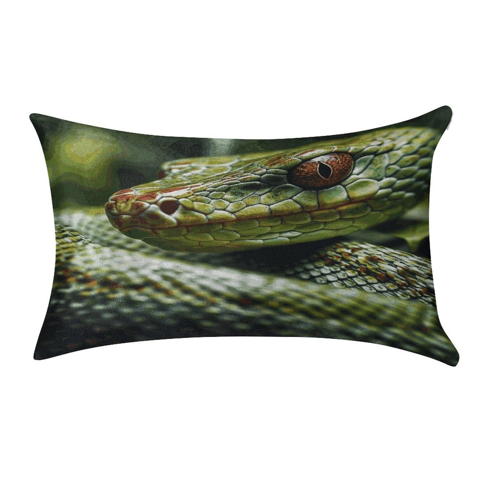 Btcowzrv Style Green Snake Pillow Cover Pillow Case Pillowcase