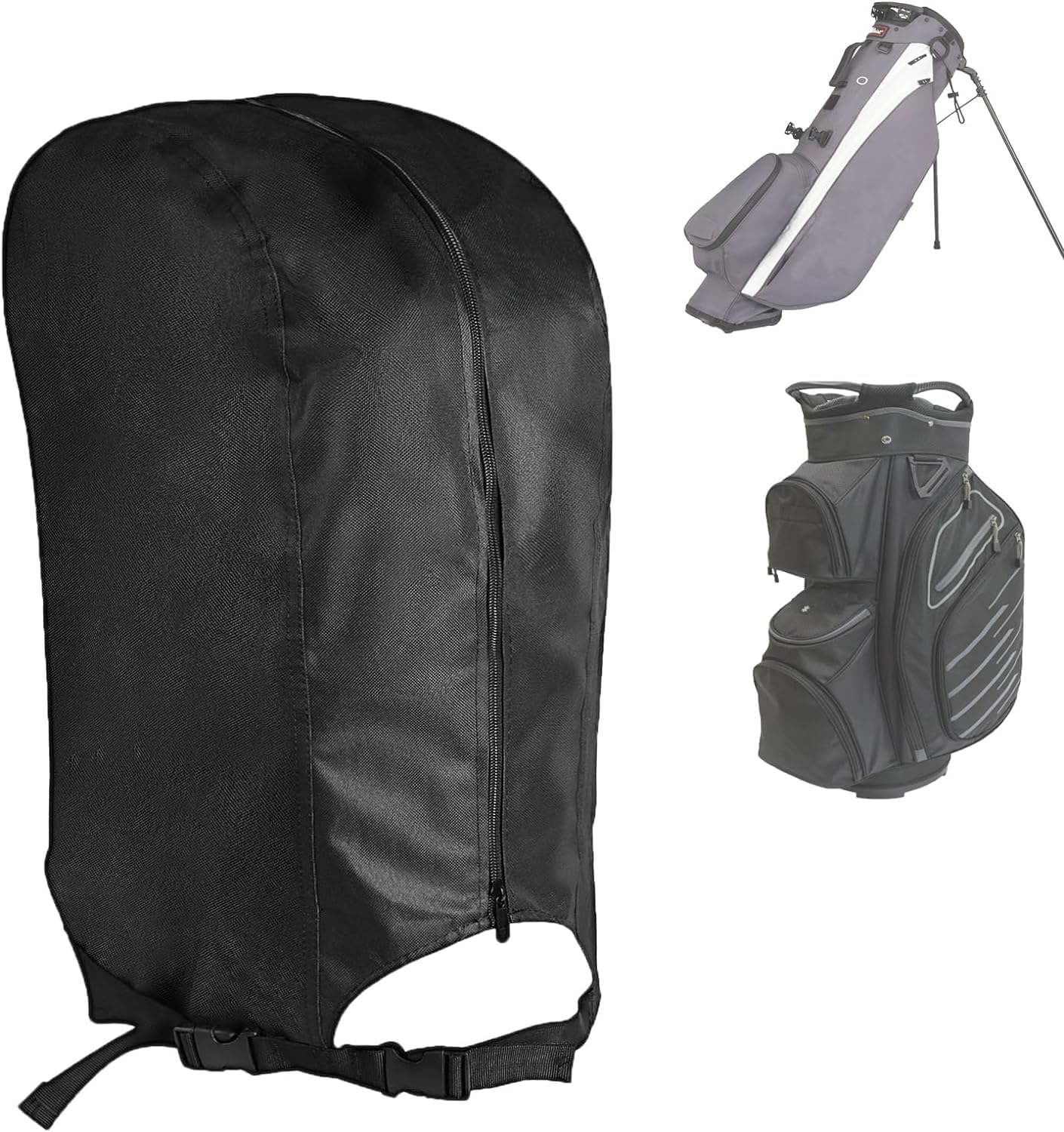 Protector de bolsa de golf impermeable y capucha a prueba de polvo con cremallera 7
