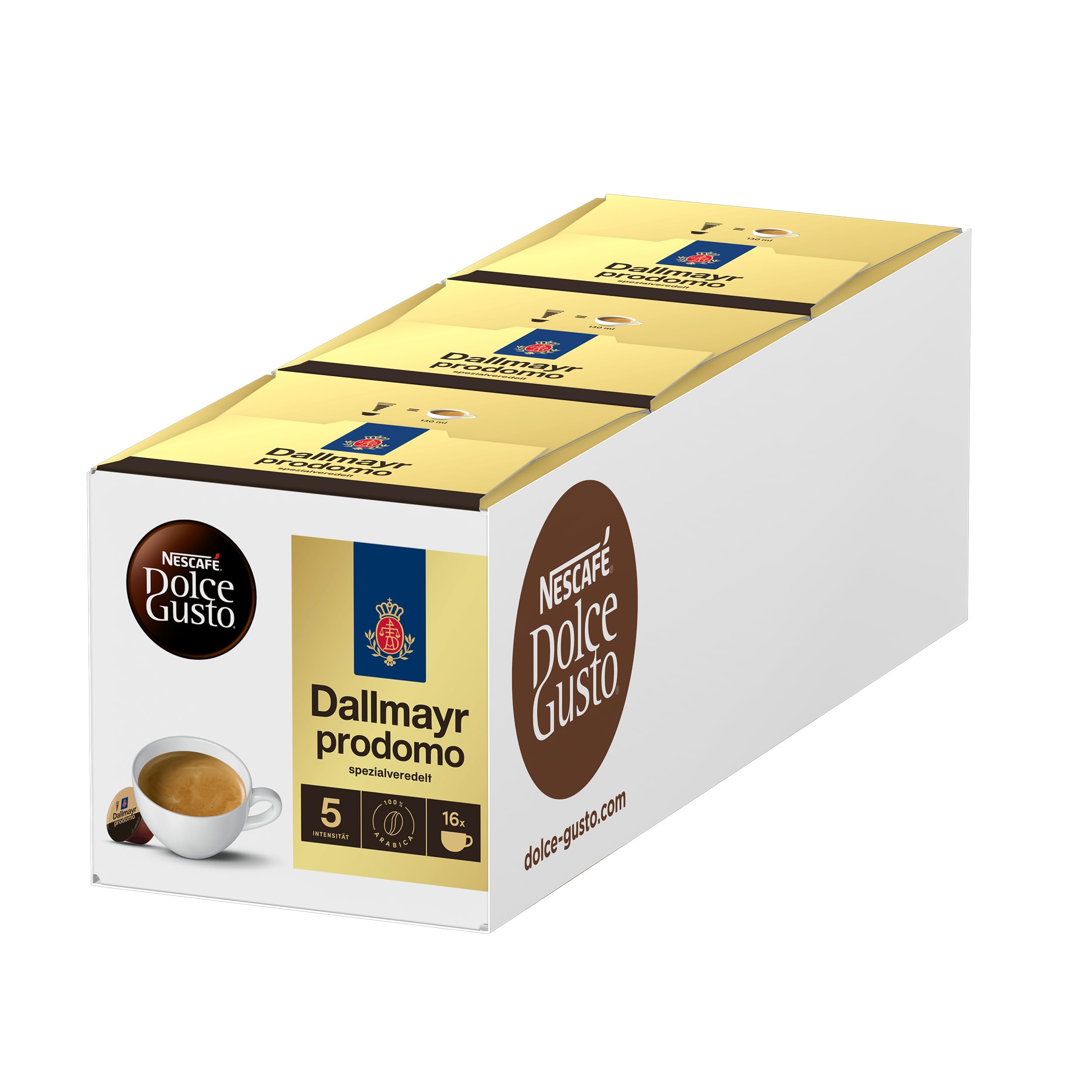 NESCAFÉ DOLCE GUSTO DALLMAYR prodomo Kaffeekapseln 3er Pack (3 x 16 Kapseln)