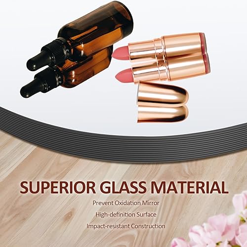 Miniatura 4 de LOWIXI Espejo redondo de 30 pulgadas para baño, espejo de pared con marco de aluminio para dormitorio, oro rosa