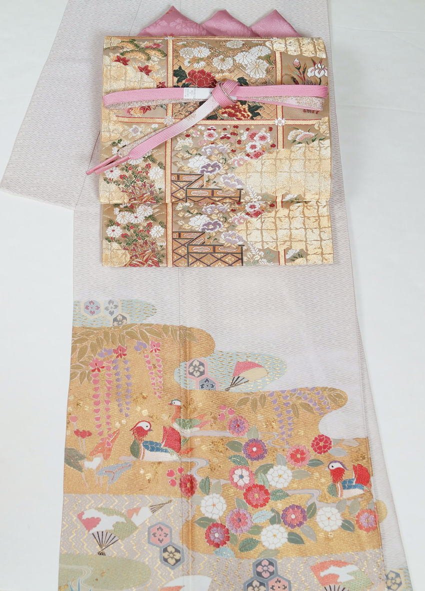Amazon.co.jp: 京友禅 訪問着セット 松井青々 刺繍の訪問着と未使用品