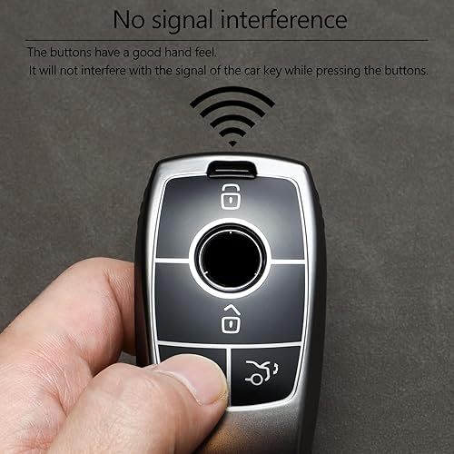 Miniatura 3 de Lcyam Funda para llavero suave y duradera para Mercedes-Benz A220 E63S AMG Clase E GLE 350 4MATIC E300 E400 E43 W213 Smart Key 2019 2020 2021